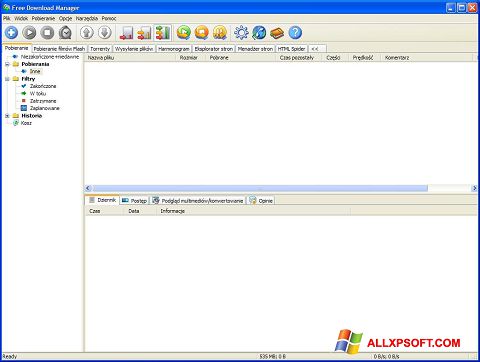 ภาพหน้าจอ Free Download Manager สำหรับ Windows XP