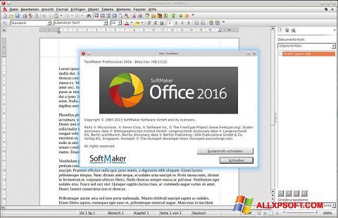 ภาพหน้าจอ SoftMaker Office สำหรับ Windows XP