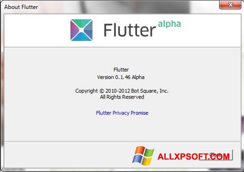 ภาพหน้าจอ Flutter สำหรับ Windows XP
