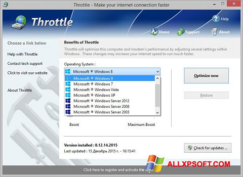 ภาพหน้าจอ Throttle สำหรับ Windows XP