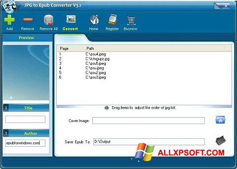 ภาพหน้าจอ Epub Reader สำหรับ Windows XP