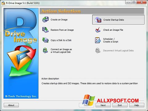 ภาพหน้าจอ R-Drive Image สำหรับ Windows XP