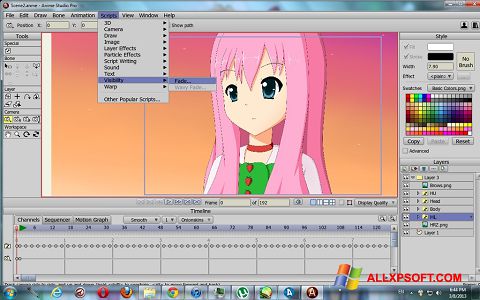 ภาพหน้าจอ Anime Studio สำหรับ Windows XP