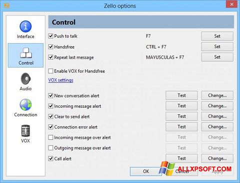 ภาพหน้าจอ Zello สำหรับ Windows XP