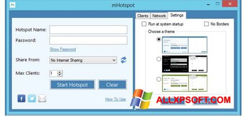 ภาพหน้าจอ mHotspot สำหรับ Windows XP