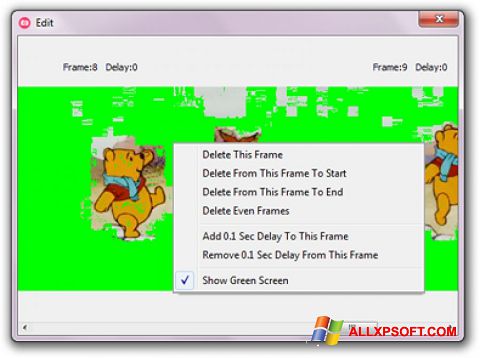 ภาพหน้าจอ GifCam สำหรับ Windows XP