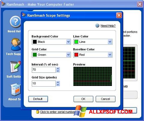 ภาพหน้าจอ RamSmash สำหรับ Windows XP