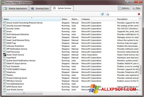 ภาพหน้าจอ Startup Delayer สำหรับ Windows XP