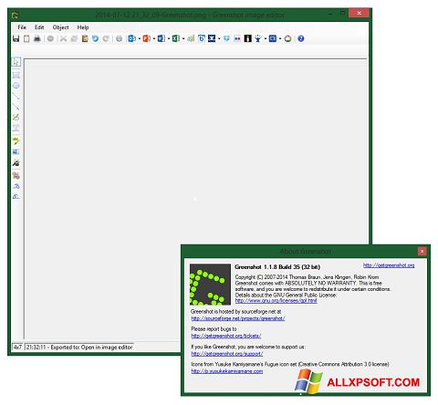 ภาพหน้าจอ Greenshot สำหรับ Windows XP