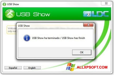 ภาพหน้าจอ USB Show สำหรับ Windows XP