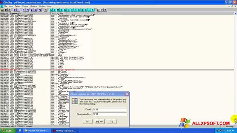 ภาพหน้าจอ PDF2Word สำหรับ Windows XP