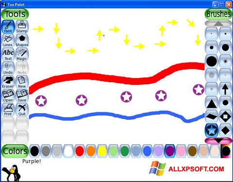 ภาพหน้าจอ Tux Paint สำหรับ Windows XP