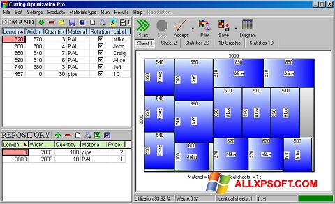 ภาพหน้าจอ Cutting สำหรับ Windows XP