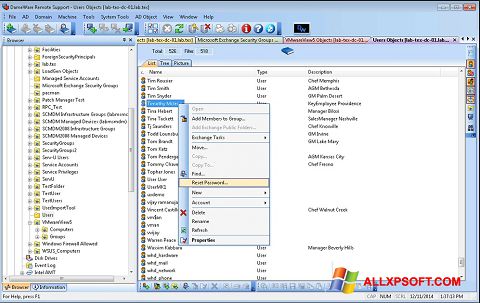 ภาพหน้าจอ Remote Administration Tool สำหรับ Windows XP