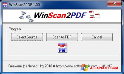 ภาพหน้าจอ WinScan2PDF สำหรับ Windows XP