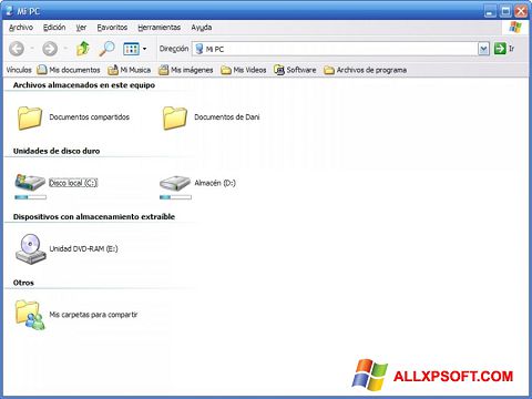 ภาพหน้าจอ Vista Drive Icon สำหรับ Windows XP