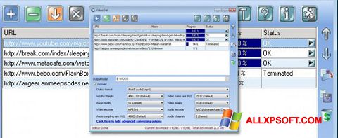 ภาพหน้าจอ VideoGet สำหรับ Windows XP