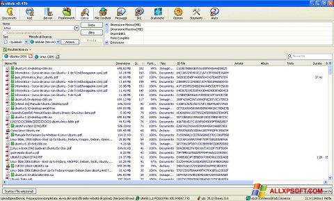 ภาพหน้าจอ eMule สำหรับ Windows XP