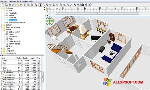 ภาพหน้าจอ FloorPlan 3D สำหรับ Windows XP