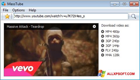 ภาพหน้าจอ MassTube สำหรับ Windows XP