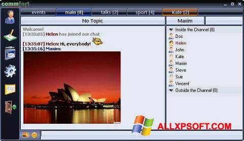 ภาพหน้าจอ CommFort สำหรับ Windows XP
