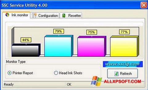 ภาพหน้าจอ SSC Service Utility สำหรับ Windows XP