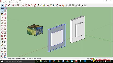ภาพหน้าจอ SketchUp Make สำหรับ Windows XP