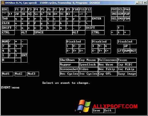 ภาพหน้าจอ DOSBox สำหรับ Windows XP