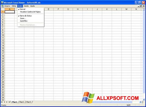 ภาพหน้าจอ Excel Viewer สำหรับ Windows XP