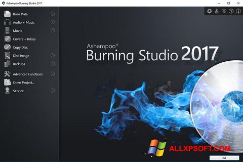 ภาพหน้าจอ Ashampoo Burning Studio สำหรับ Windows XP