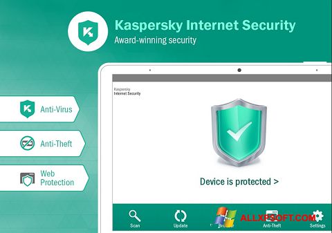 ภาพหน้าจอ Kaspersky Internet Security สำหรับ Windows XP